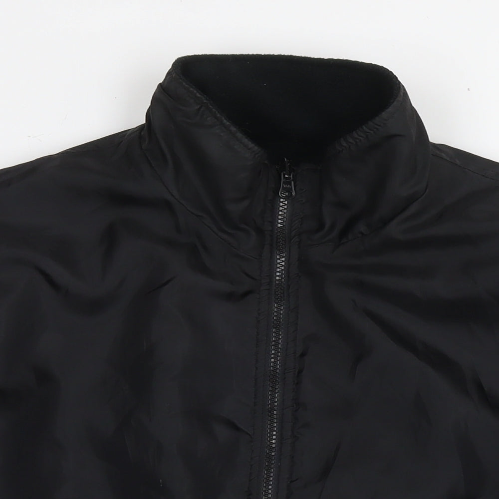 Crane Sports Mens Black Jacket Size M Zip - Reversible