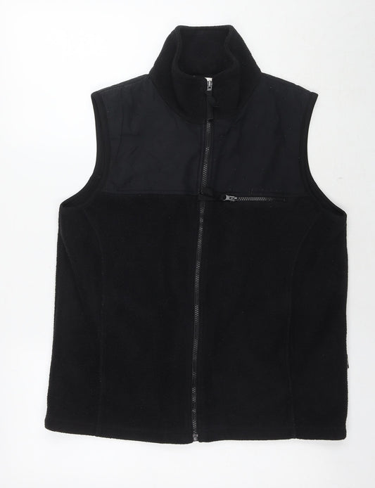 Bonmarché Womens Black Gilet Waistcoat Size M Zip