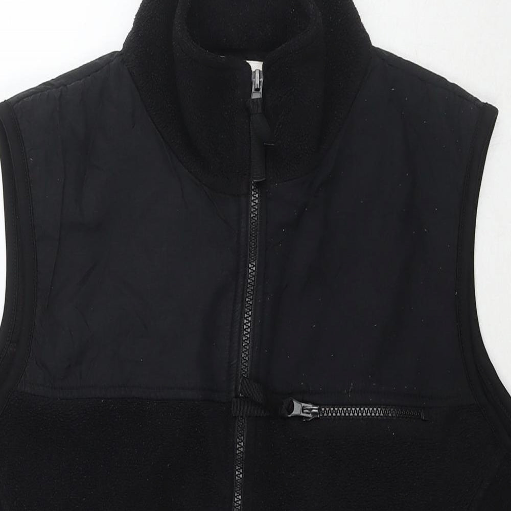 Bonmarché Womens Black Gilet Waistcoat Size M Zip