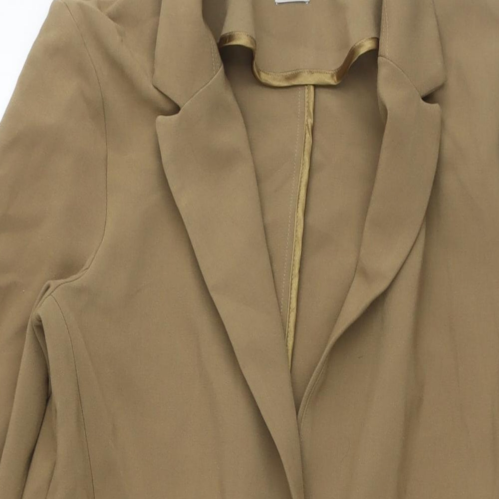 ASOS Womens Brown Overcoat Coat Size 12 Button