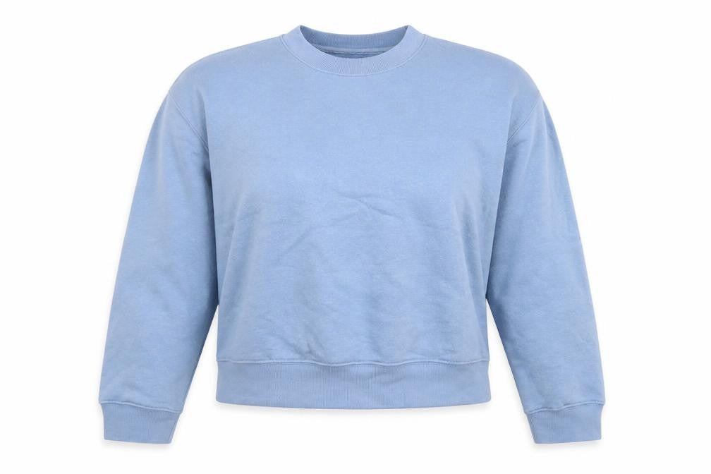 New Look Womens Blue Cotton Pullover Sweatshirt Size M Pullover