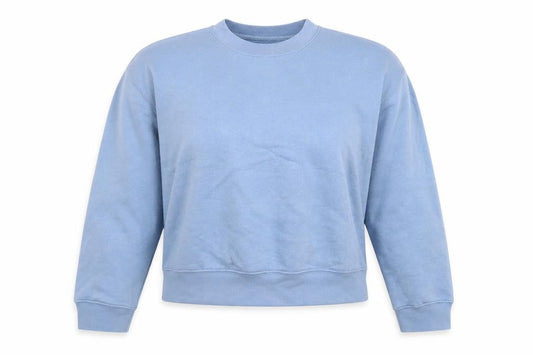 New Look Womens Blue Cotton Pullover Sweatshirt Size M Pullover