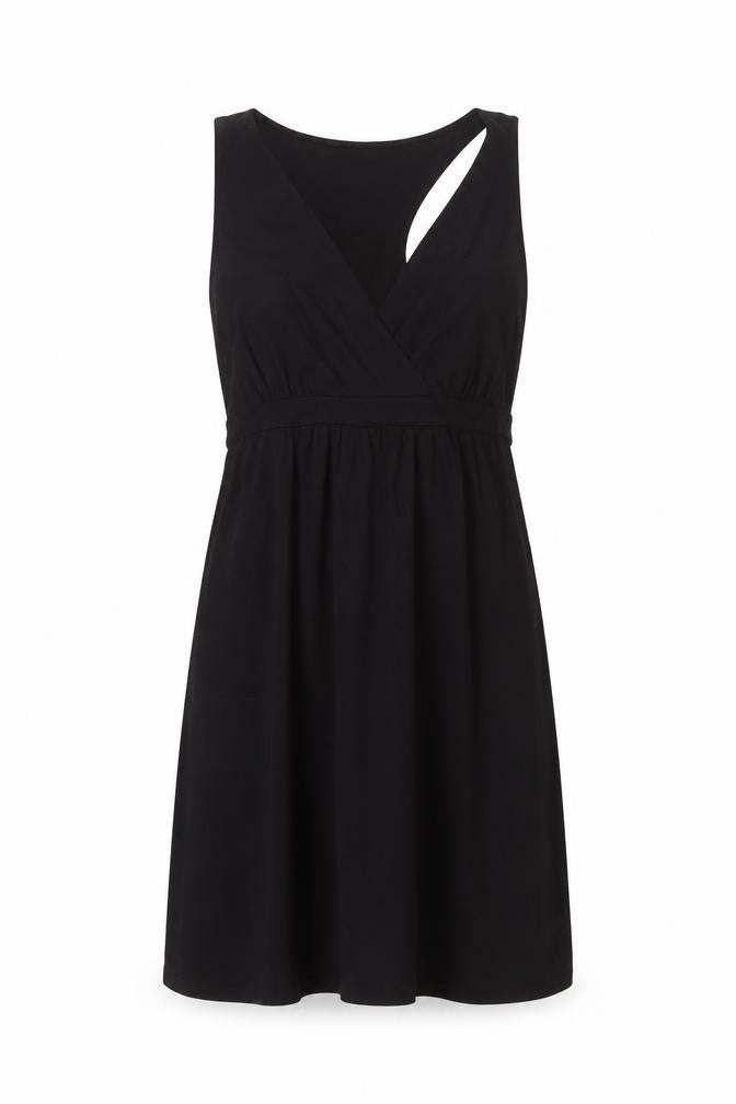 Active Life Womens Black Polyester Tank Dress Size M V-Neck Pullover