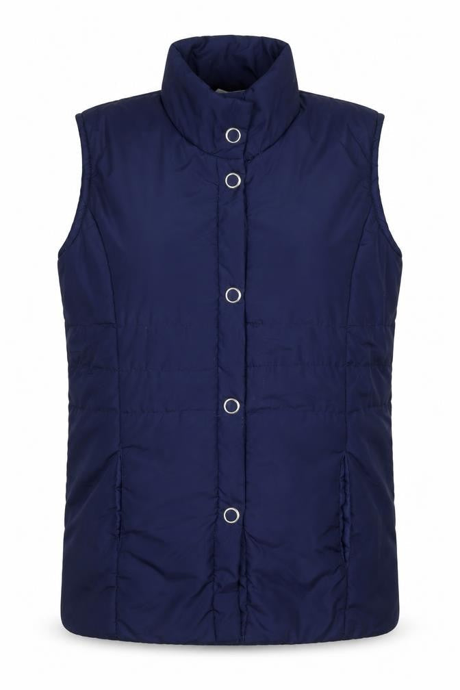 Anne de Lancey Womens Blue Gilet Waistcoat Size 10 Zip - Size 10-12