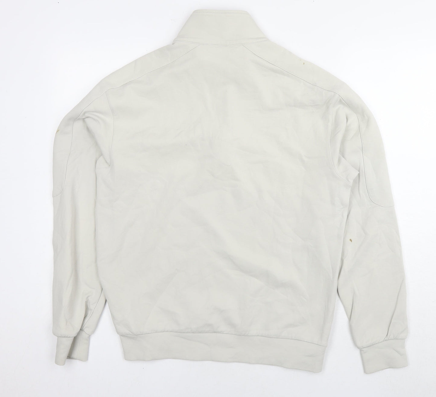 Mango Mens Ivory Cotton Pullover Sweatshirt Size S