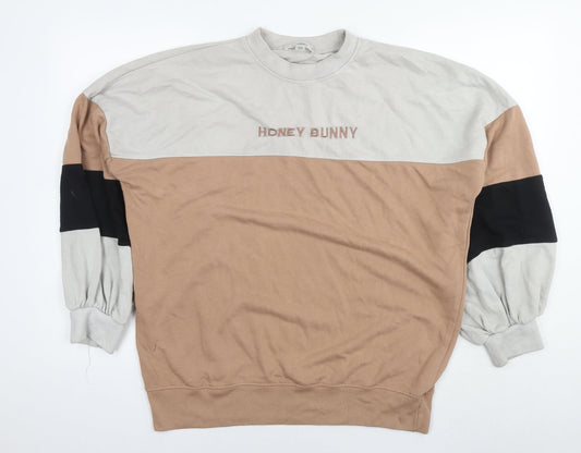 Missguided Womens Multicoloured Polyester Pullover Sweatshirt Size 8 Pullover - Honey Bunny