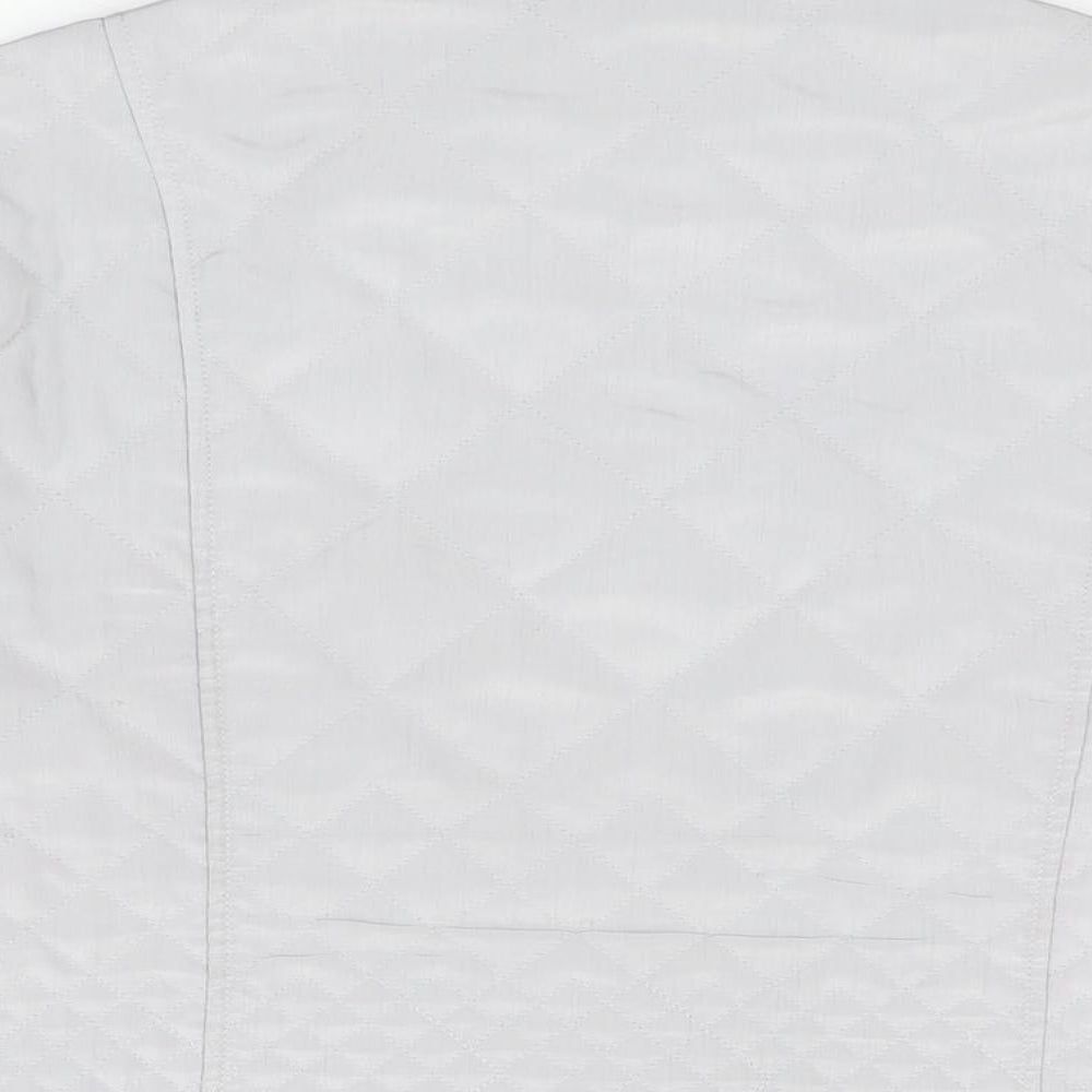 Sommermann Womens Grey Quilted Jacket Size 14 Zip