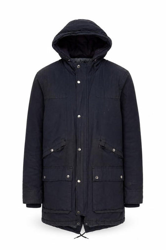 Topman Mens Blue Overcoat Coat Size M Zip