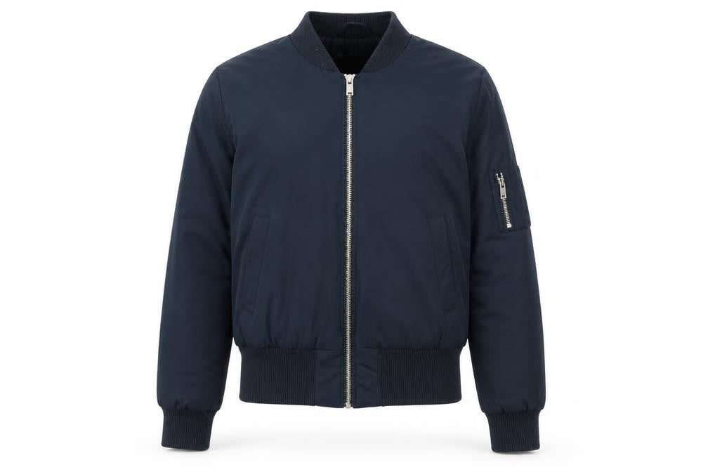 Miss Selfridge Womens Blue Bomber Jacket Coat Size 8 Zip