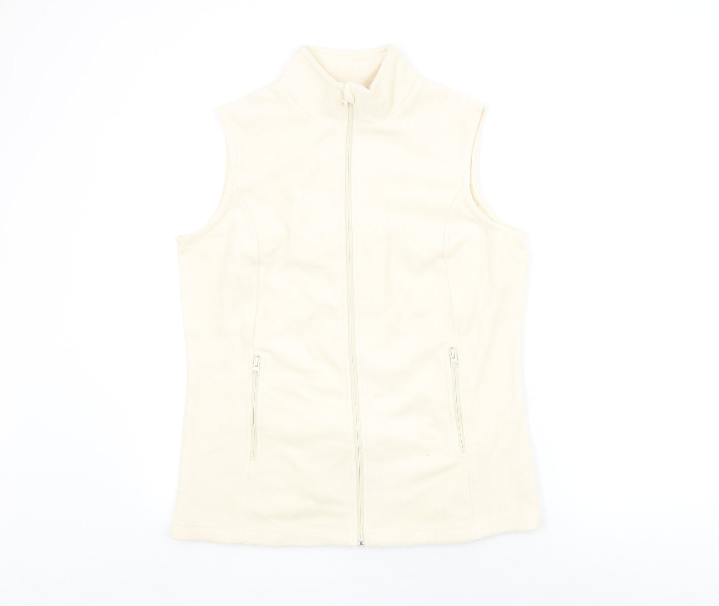 Damart Womens Ivory Gilet Jacket Size 14 Zip