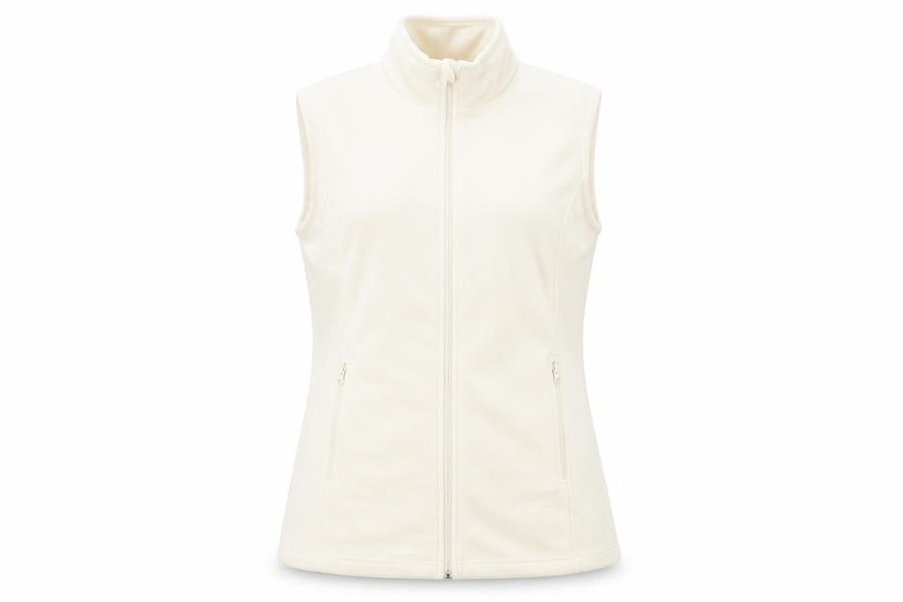 Damart Womens Ivory Gilet Jacket Size 14 Zip