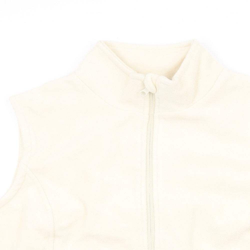Damart Womens Ivory Gilet Jacket Size 14 Zip