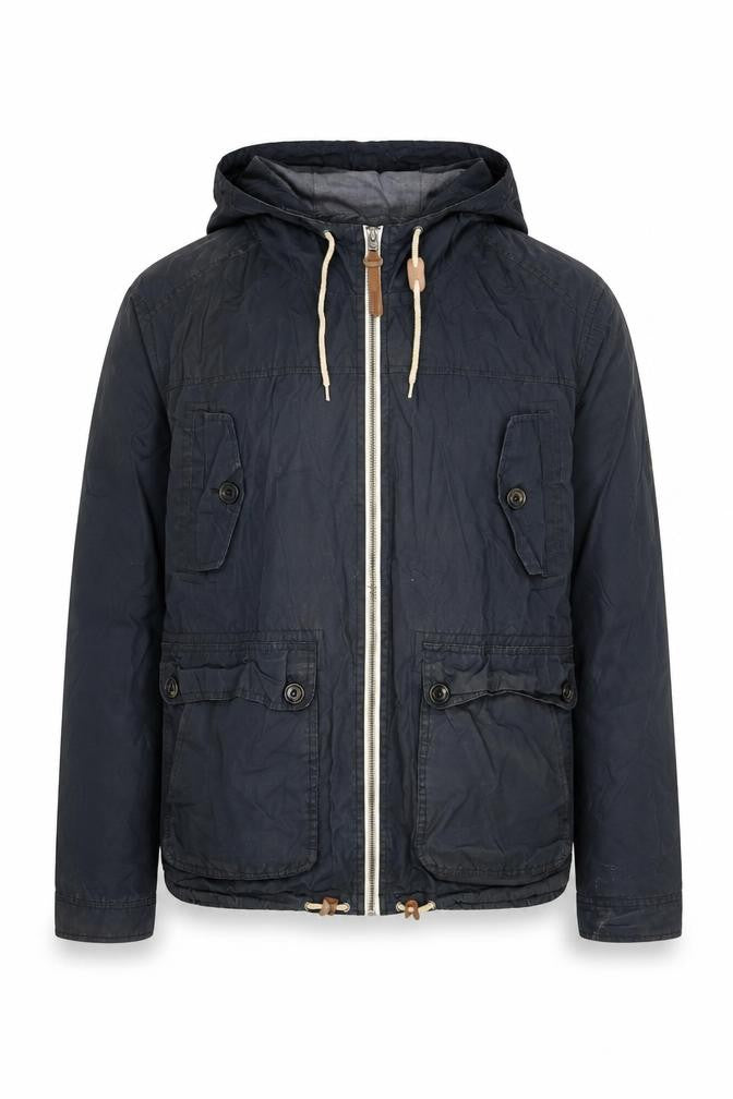 Burton Mens Blue Rain Coat Coat Size L Zip