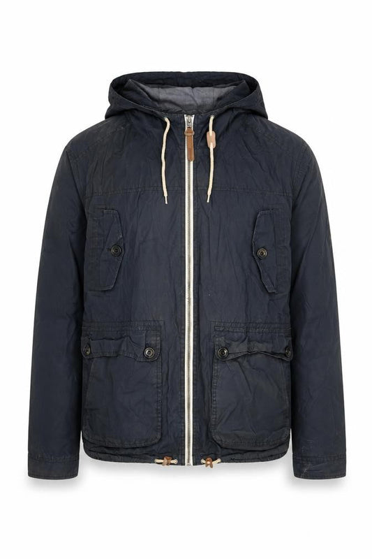 Burton Mens Blue Rain Coat Coat Size L Zip