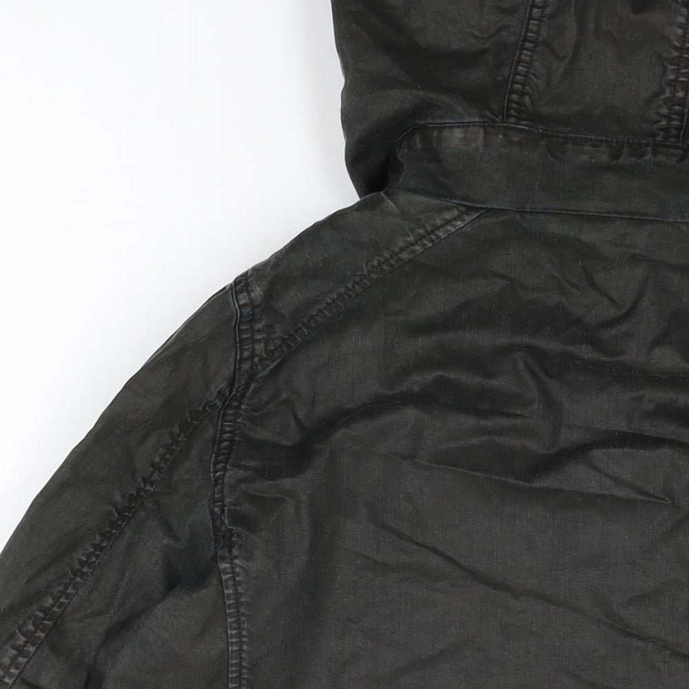 Topshop Womens Black Jacket Coat Size 8 Zip