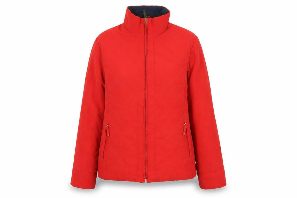 Klass Womens Red Jacket Coat Size L Zip