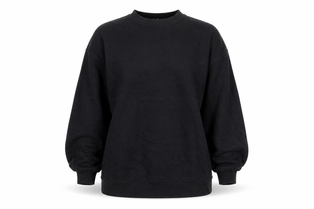Zara Womens Black Cotton Pullover Sweatshirt Size M Pullover