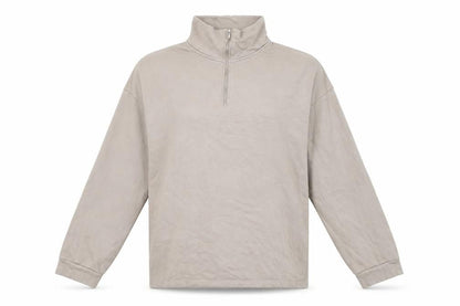 H&M Womens Beige Cotton Pullover Sweatshirt Size M Zip