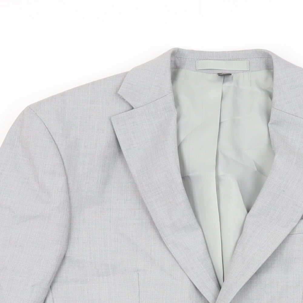 Marks and Spencer Mens Grey Polyester Jacket Suit Jacket Size 36 Regular