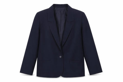 St Michael Womens Blue Jacket Blazer Size 14 Button