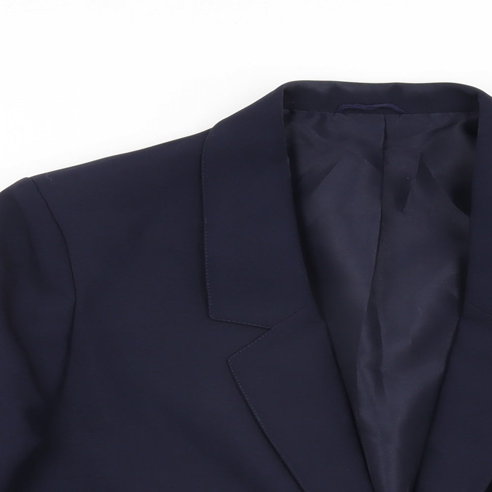 St Michael Womens Blue Jacket Blazer Size 14 Button