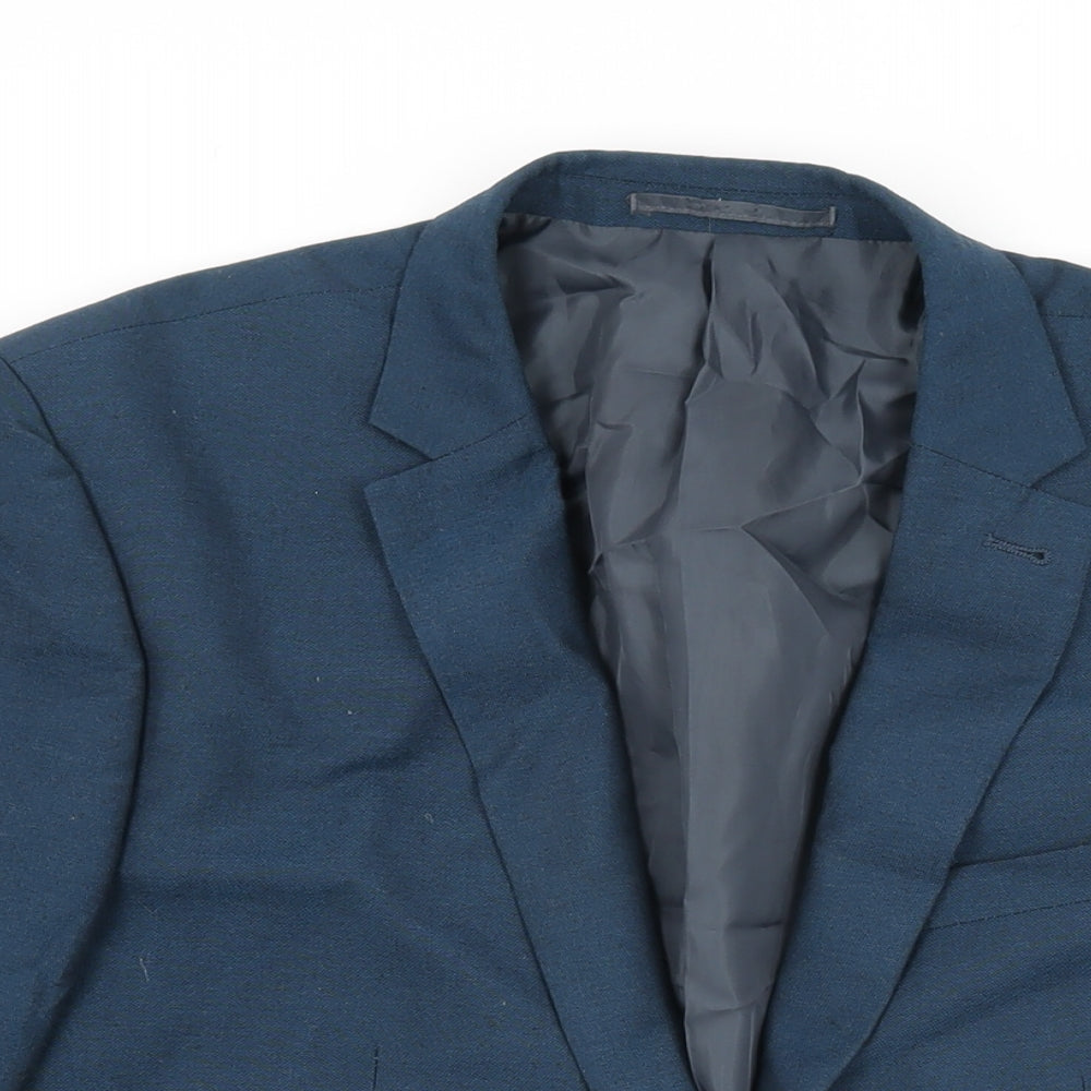 NEXT Mens Blue Polyester Jacket Suit Jacket Size 40 Regular