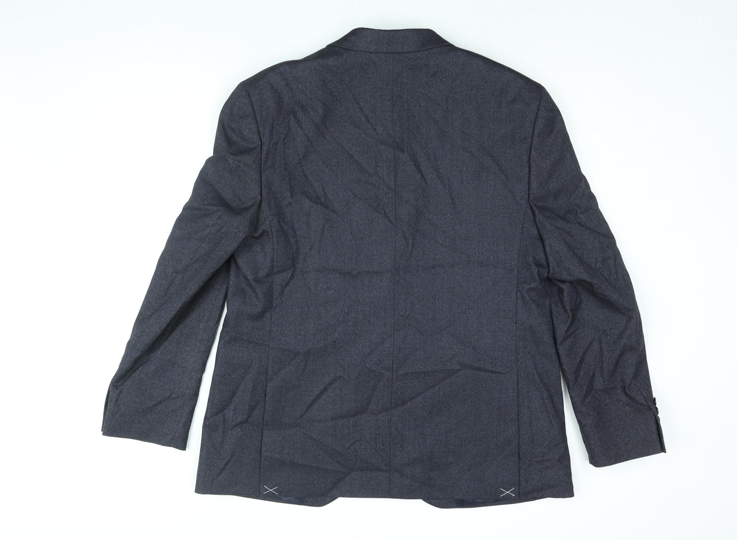 Marks and Spencer Mens Black Polyester Jacket Suit Jacket Size 44 Regular