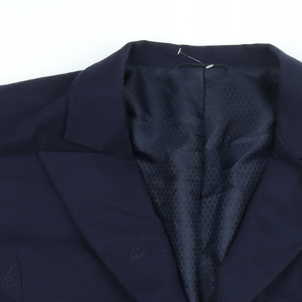 St Michael Womens Blue Jacket Blazer Size 14 Button