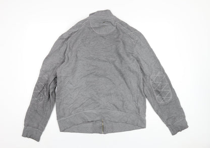 Back view of Red Herring men’s grey cotton full zip sweatshirt, size L