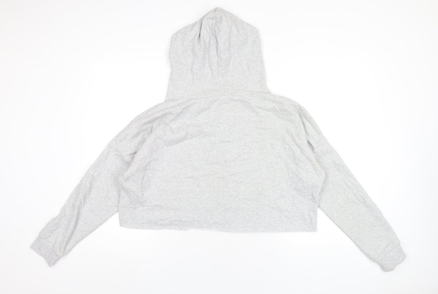 PRETTYLITTLETHING Womens Grey Cotton Pullover Hoodie Size M Pullover