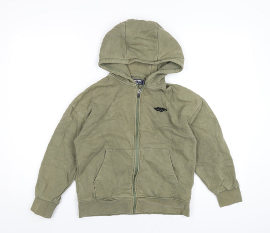NEXT Boys Green Cotton Full Zip Hoodie Size 10 Years Zip
