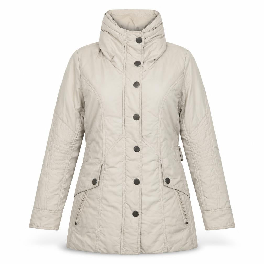 GREENSTONE Womens Beige Rain Coat Coat Size 8 Zip