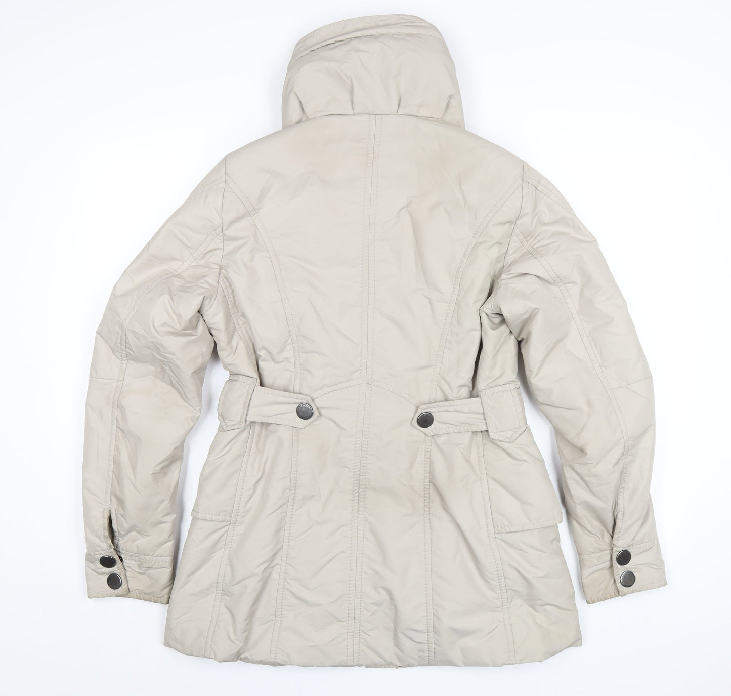 GREENSTONE Womens Beige Rain Coat Coat Size 8 Zip