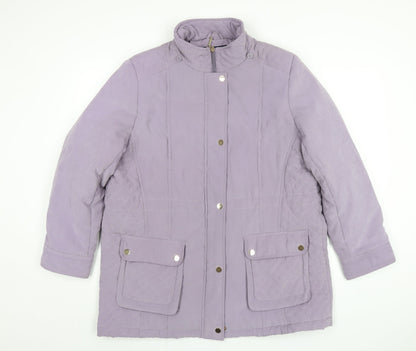 EWM Womens Purple Jacket Coat Size 18 Zip