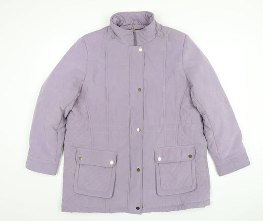 EWM Womens Purple Jacket Coat Size 18 Zip