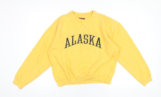 Polar Womens Yellow Cotton Pullover Sweatshirt Size S Pullover - Alaska