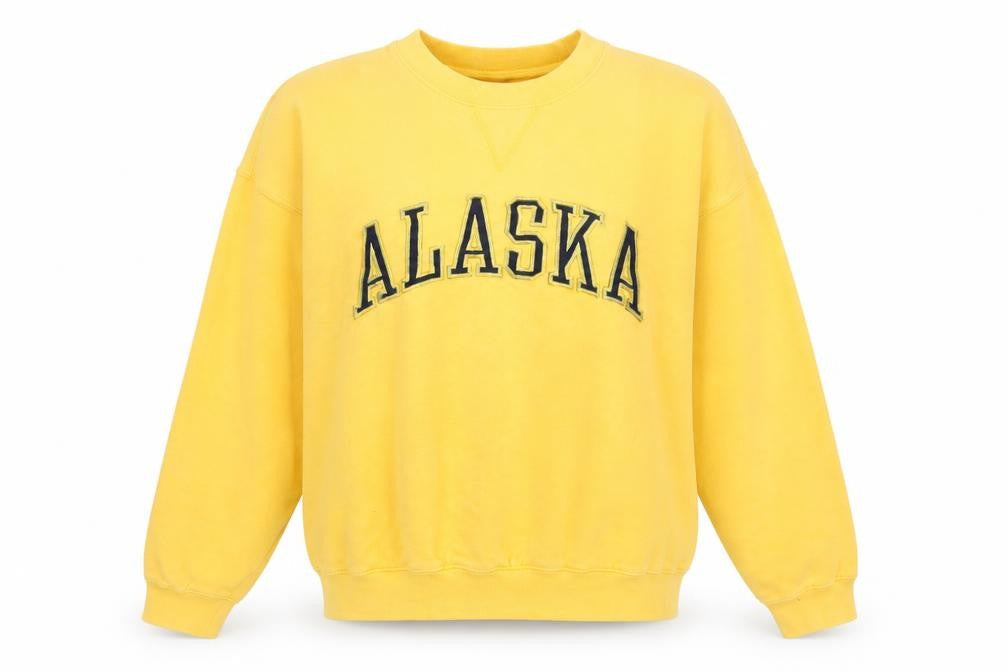 Polar Womens Yellow Cotton Pullover Sweatshirt Size S Pullover - Alaska