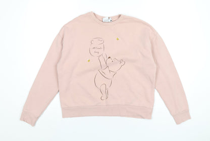 Preloved Disney Womens Pink Cotton Pullover Sweatshirt Size S Pullover - Winnie the Pooh - Front