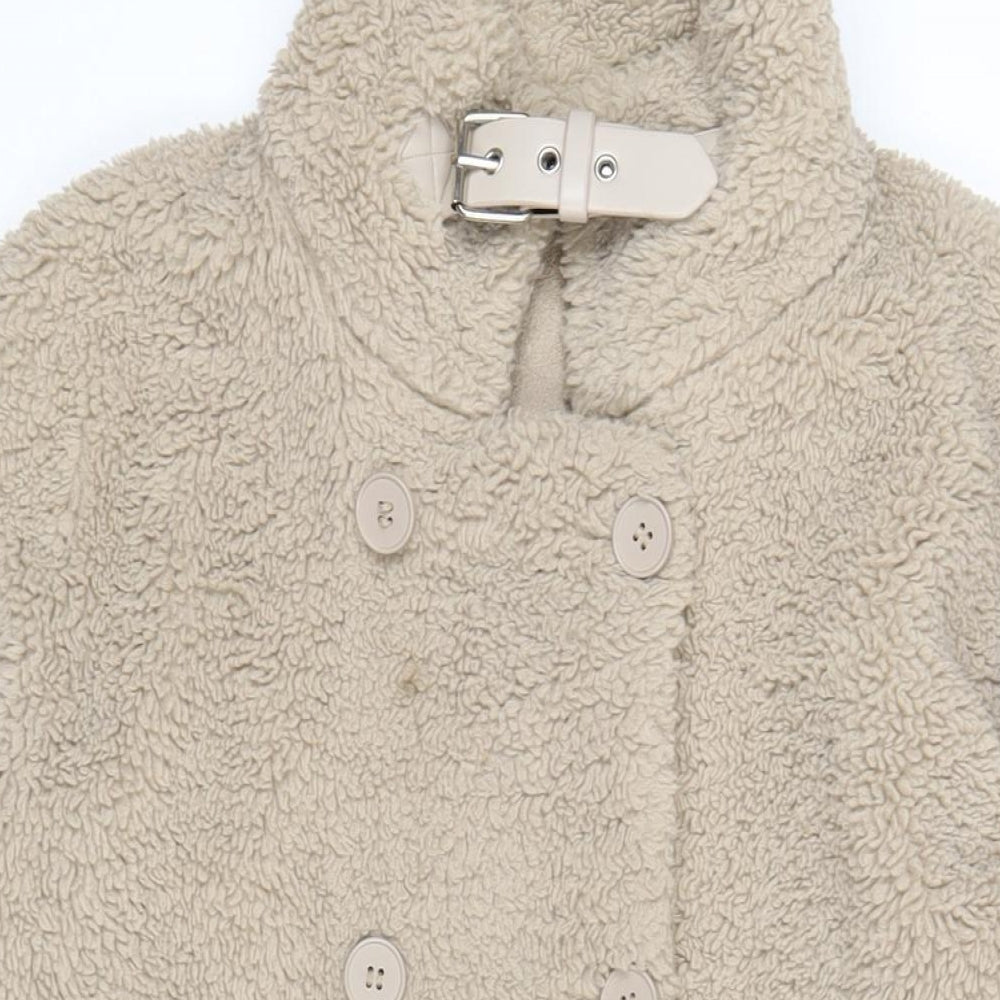 Urban Revivo Womens Beige Jacket Coat Size 8 Button