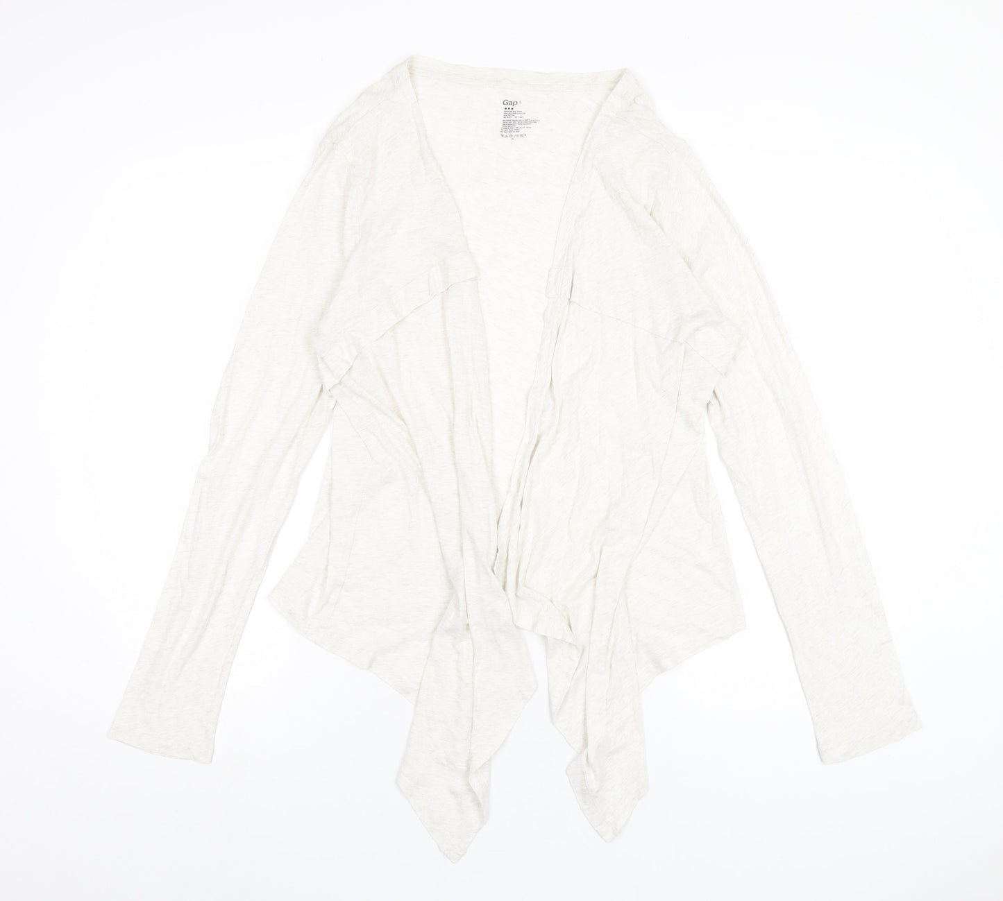 Gap Womens Ivory V-Neck Cotton Cardigan Jumper Size L