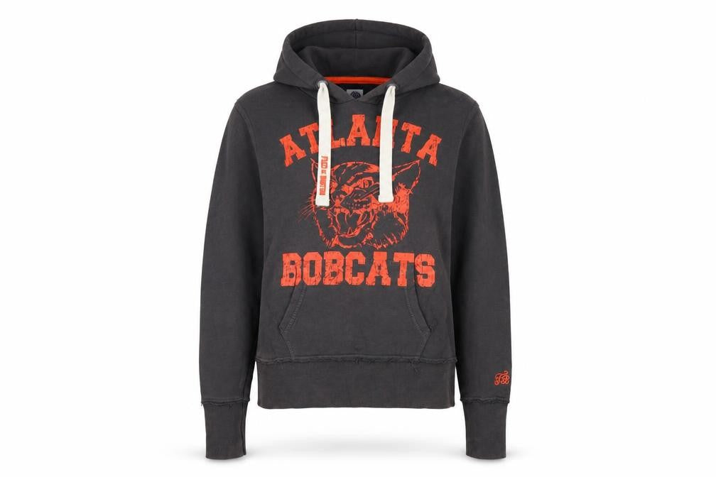 Fred in Boston Womens Grey Cotton Pullover Hoodie Size M Pullover - Atlanta Bobcats