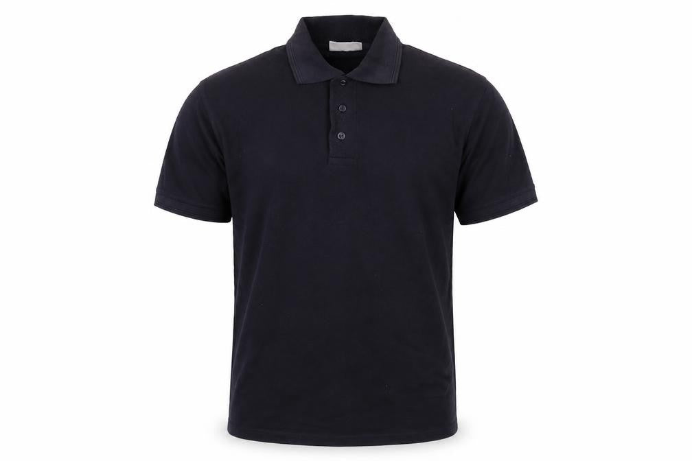Absolute Apparel Mens Blue Cotton Polo Size M Collared Button