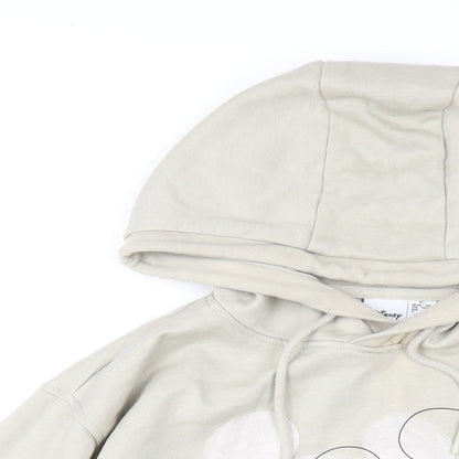 Preloved Disney Womens Beige Cotton Pullover Hoodie Size 6 Pullover - Mickey Mouse - Detail