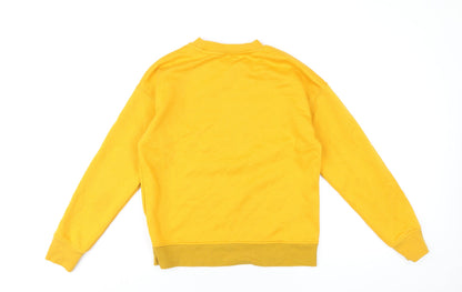 Preloved Disney Womens Yellow Cotton Pullover Sweatshirt Size 4 Pullover - Mickey Mouse & Co - Back