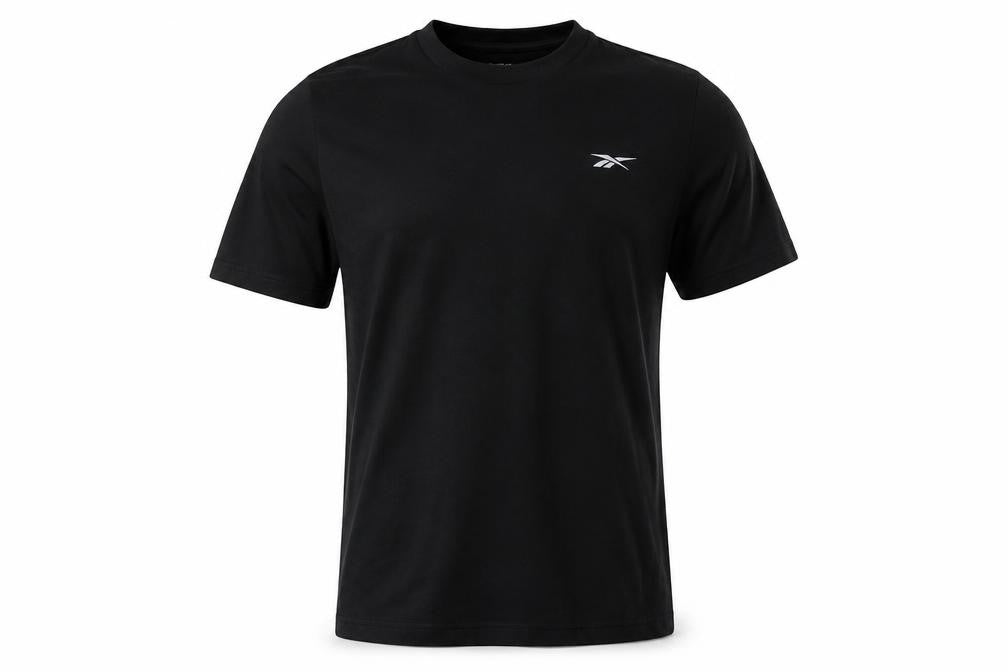 Reebok Mens Black Cotton T-Shirt Size S Crew Neck