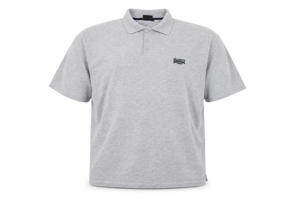 Lonsdale Mens Grey Polyester Polo Size 2XL Collared Button