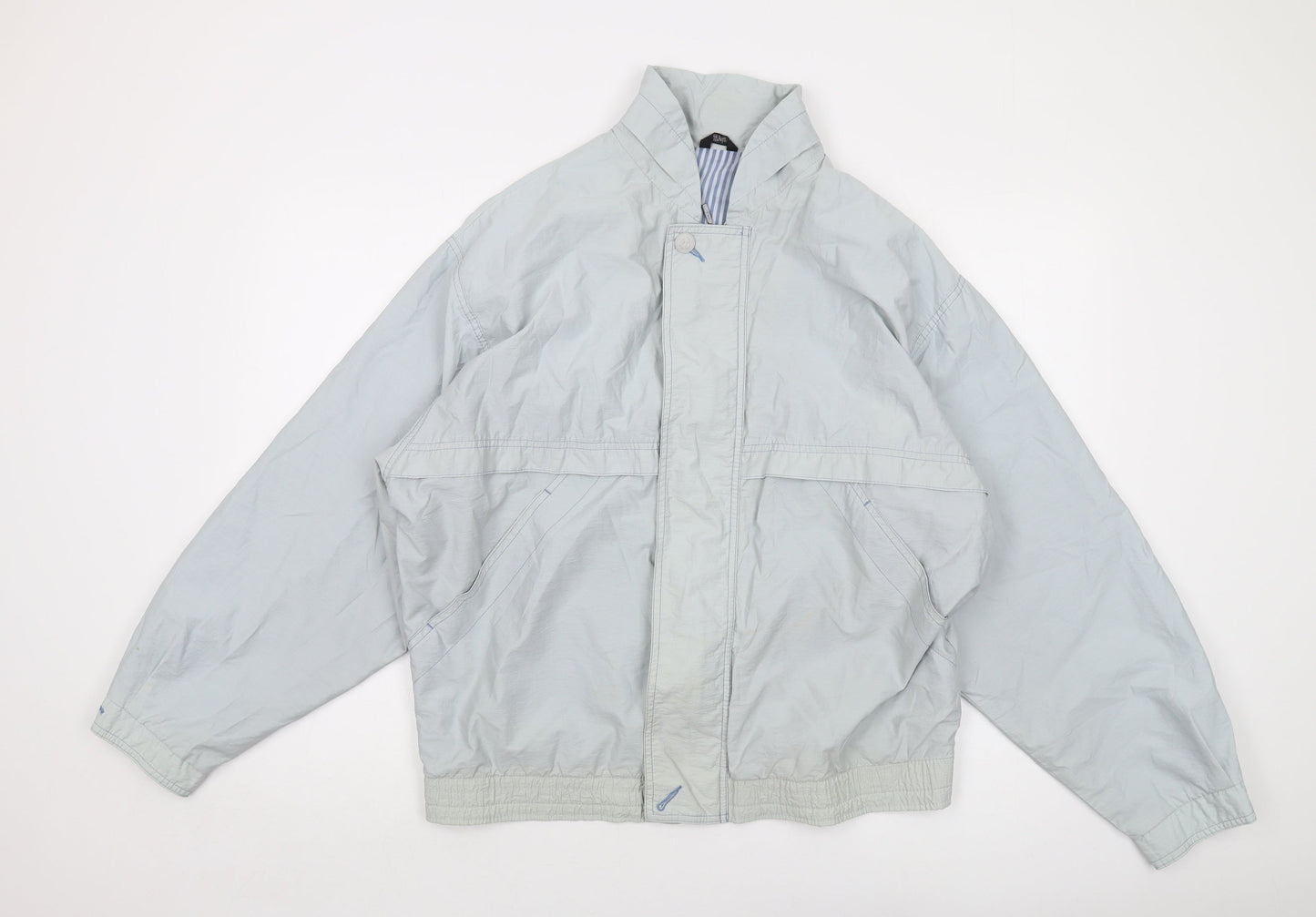 St Michael Mens Blue Jacket Size M Zip - Vintage
