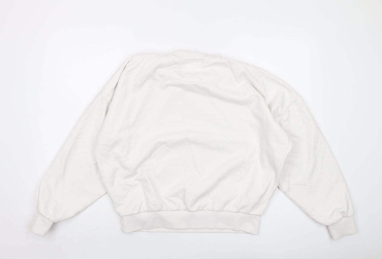Karl Kani Womens White Cotton Pullover Sweatshirt Size M Pullover