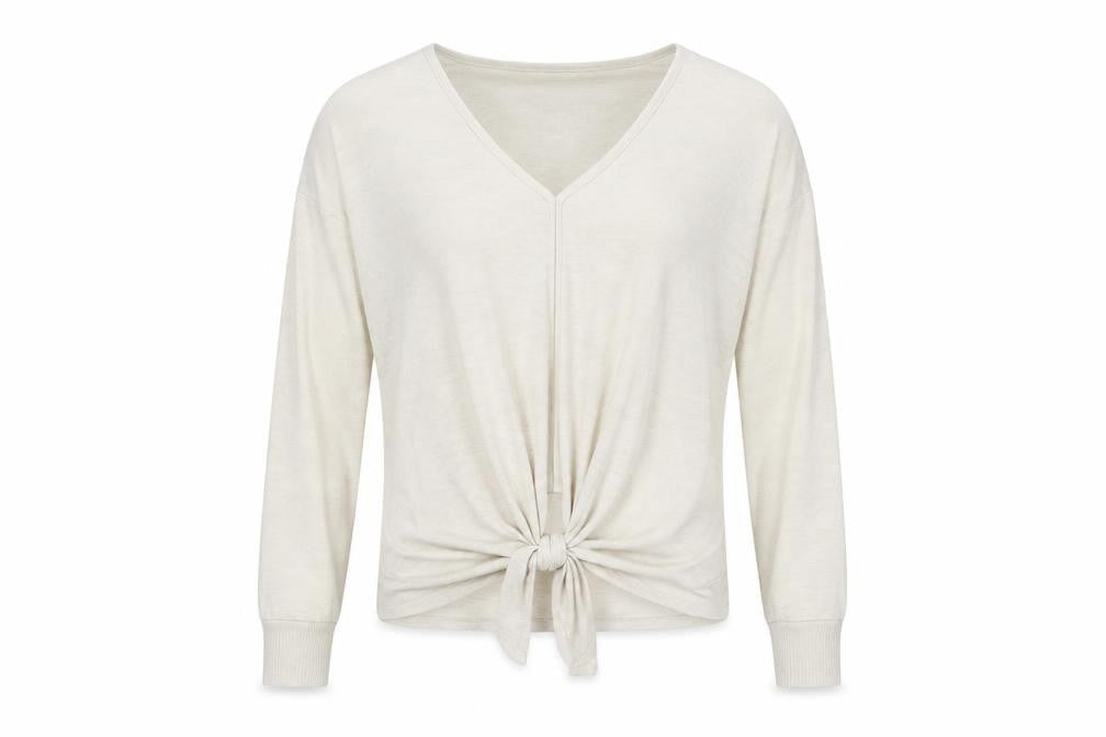 Gap Mens Ivory V-Neck Polyester Pullover Jumper Size L Long Sleeve