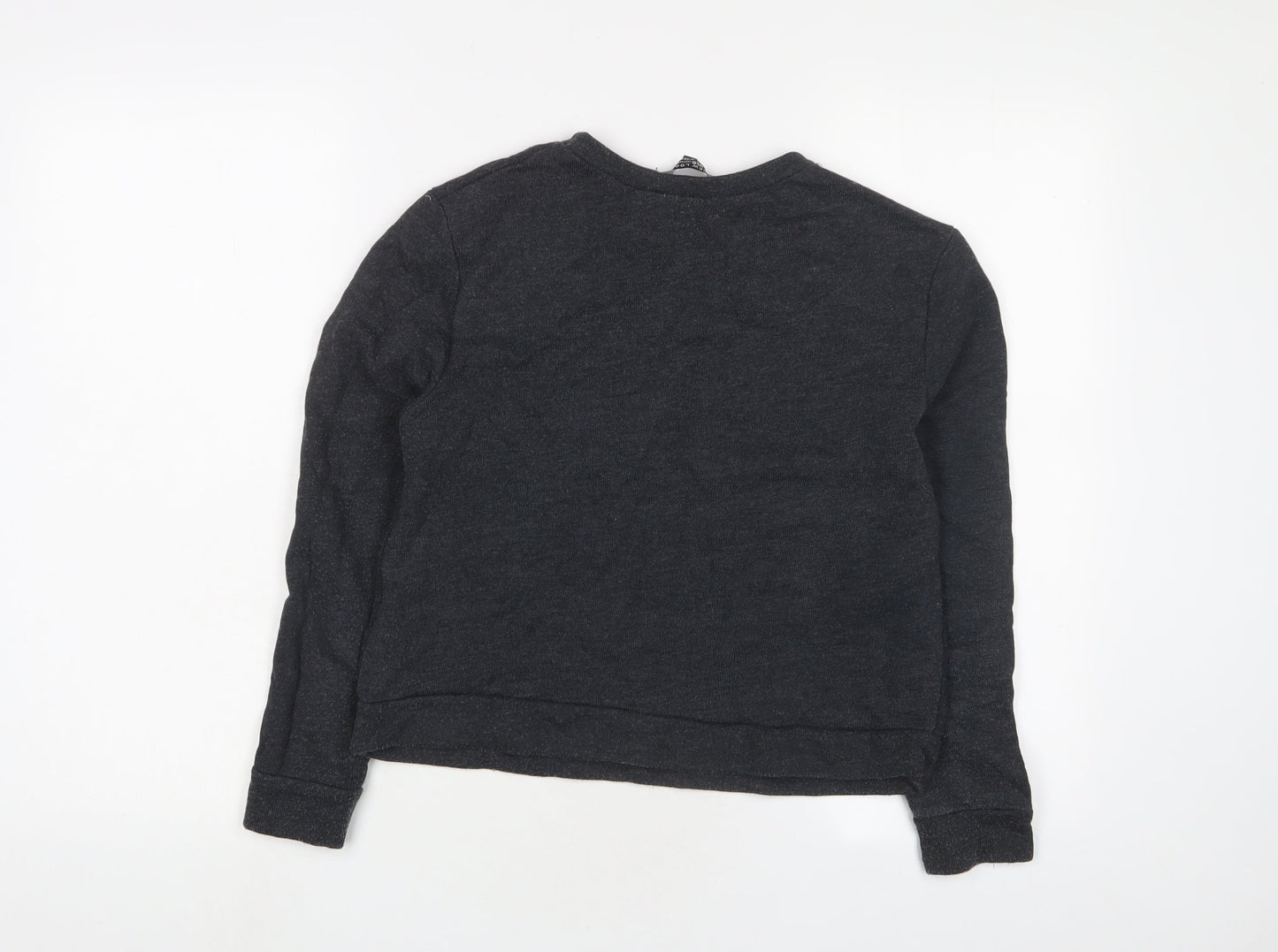 NEXT Girls Grey Cotton Pullover Sweatshirt Size 12-13 Years Pullover - Selfie